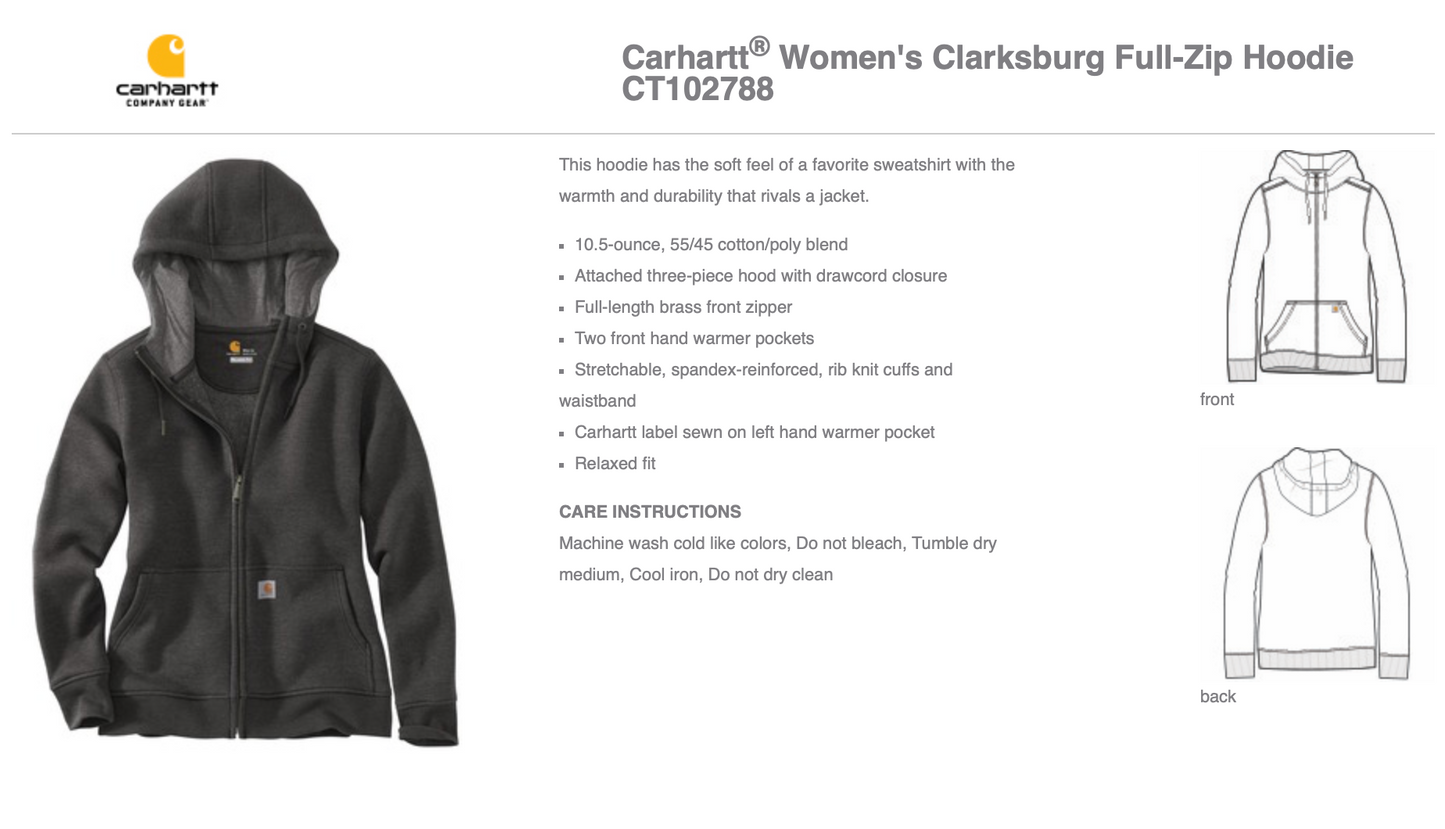 Carhartt® Women’s Clarksburg Full-Zip Hoodie CT102788