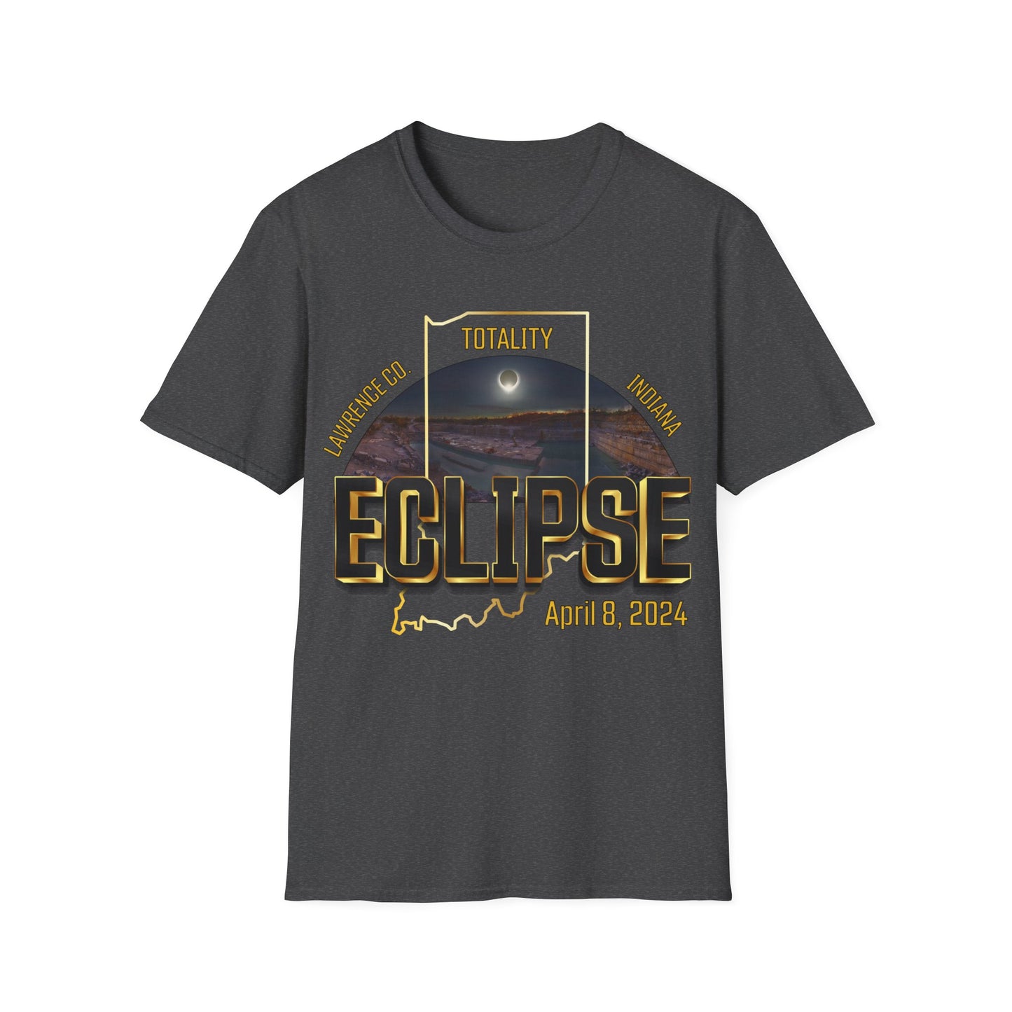 Indiana Quarry Eclipse 2024 Unisex Softstyle T-Shirt