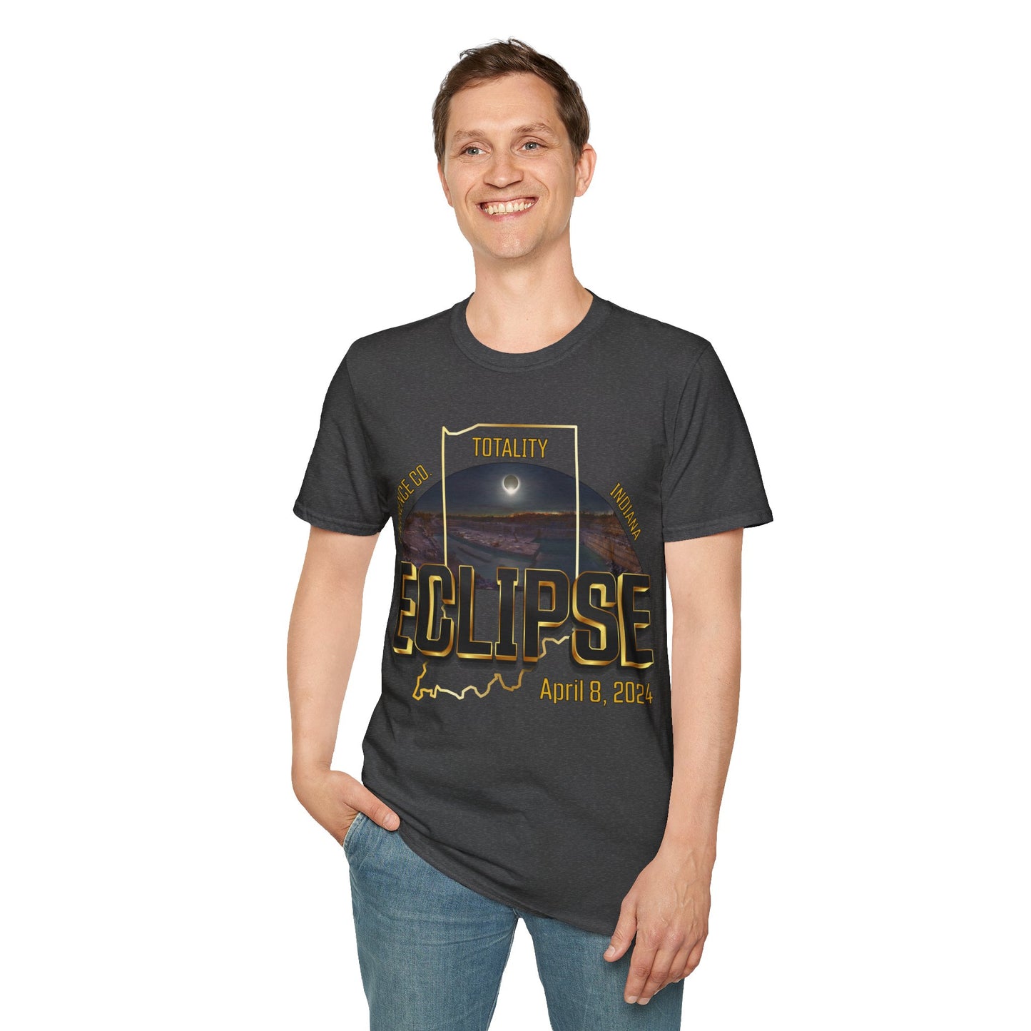 Indiana Quarry Eclipse 2024 Unisex Softstyle T-Shirt