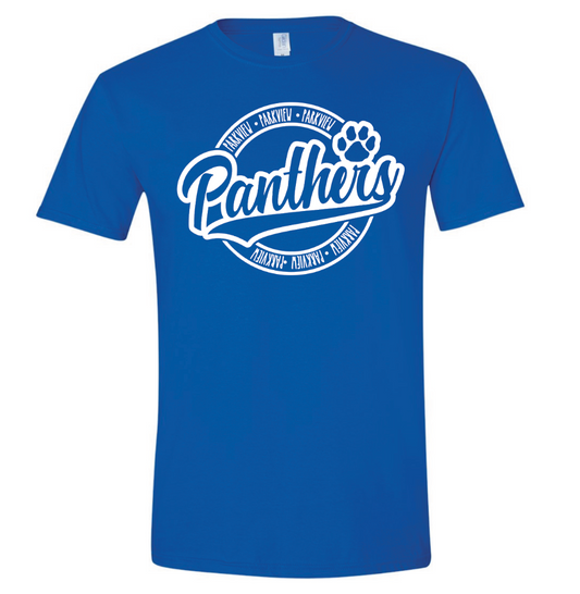 Gildan Softstyle Panthers Circle Royal Tee