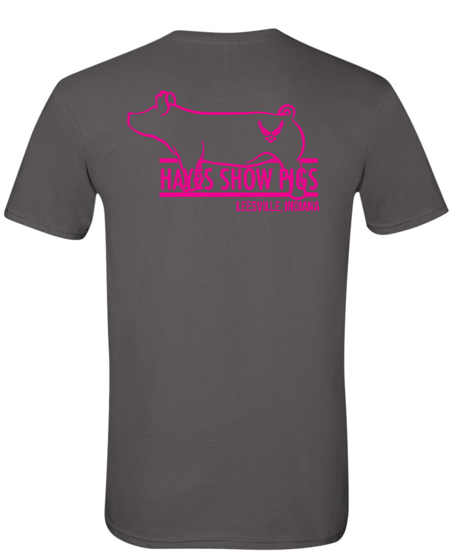 Hayes Show Pigs Hot Pink Tee