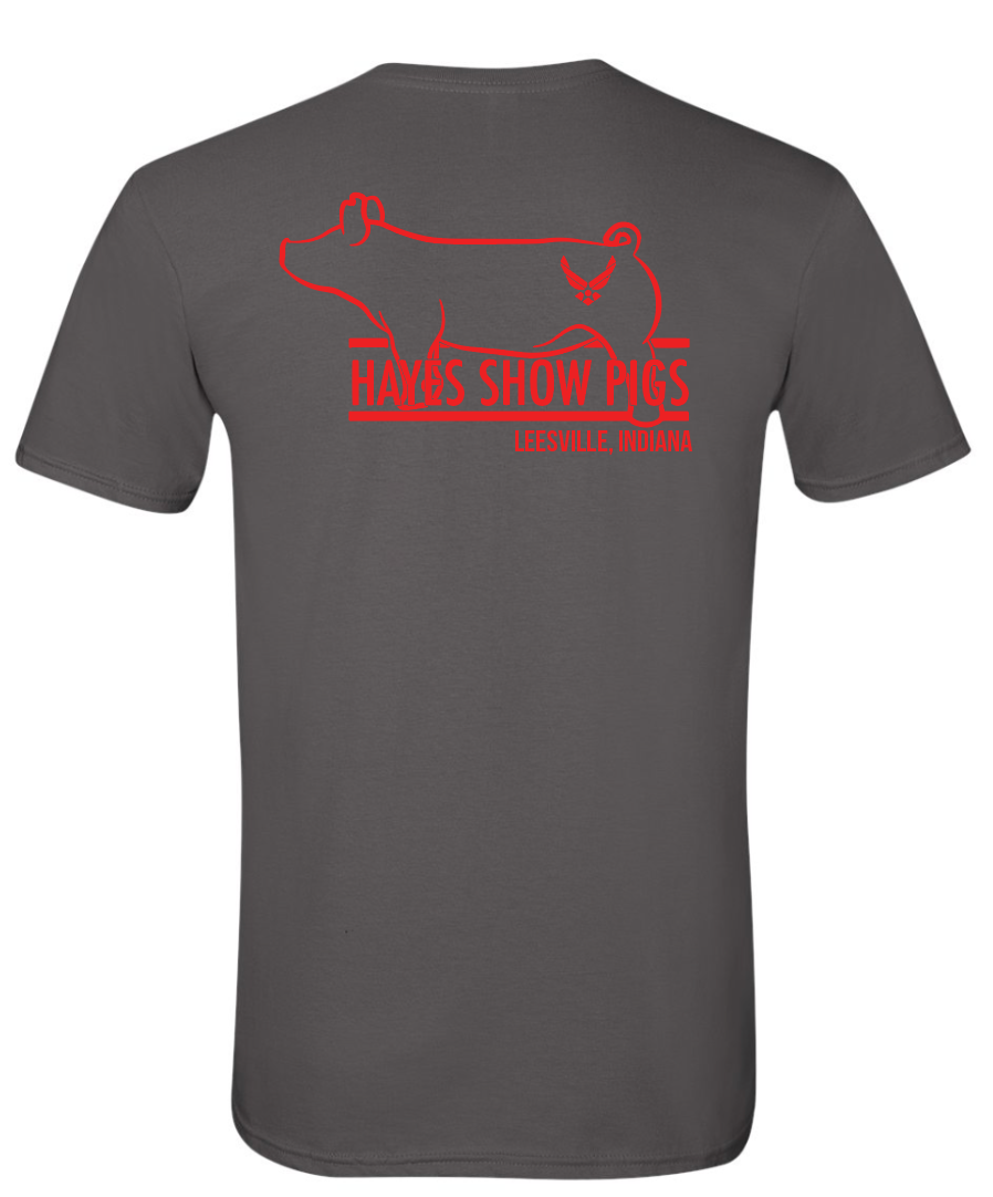 Hayes Show Pigs Red Tee