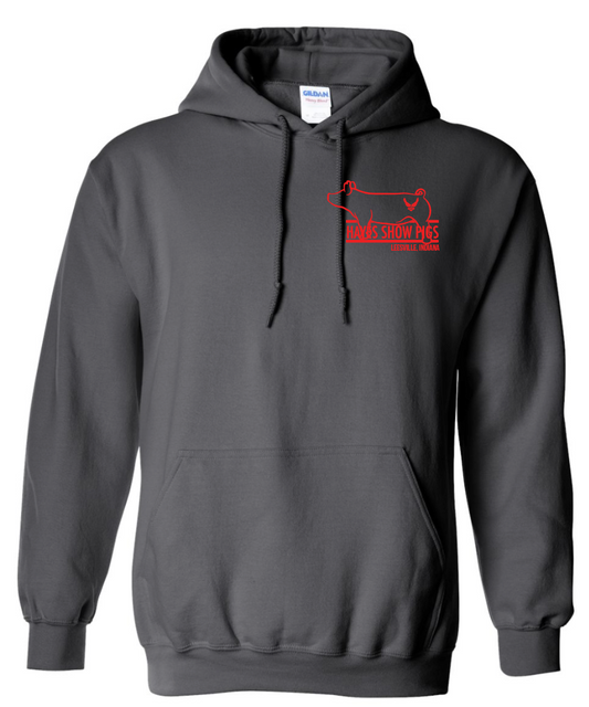 Hayes Show Pigs Red Hoodie