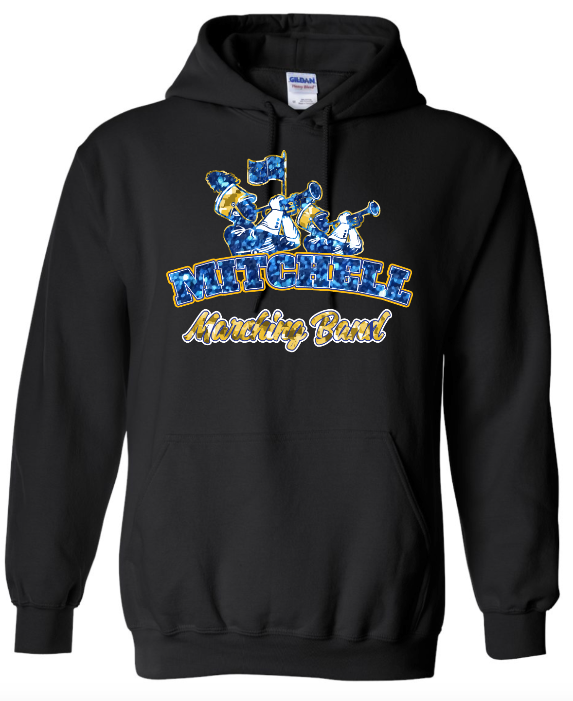 Mitchell Band Arched Glitter Hoodie